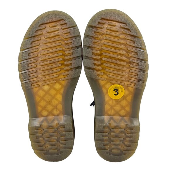 Dr. Martens Girls White Leather Boots Size 3 US With Zipper & Lace Closure NWOB - Picture 9 of 12